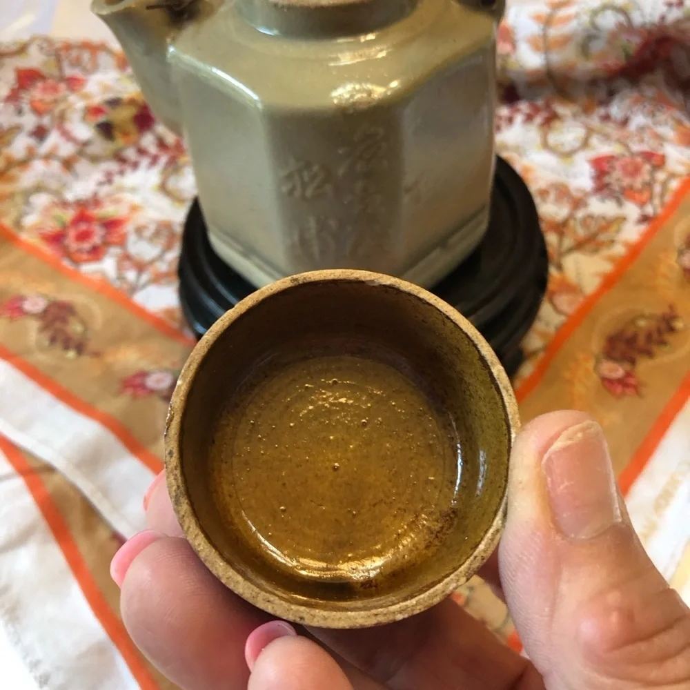 Vintage Hexagon Personal Japanese Tea Pot